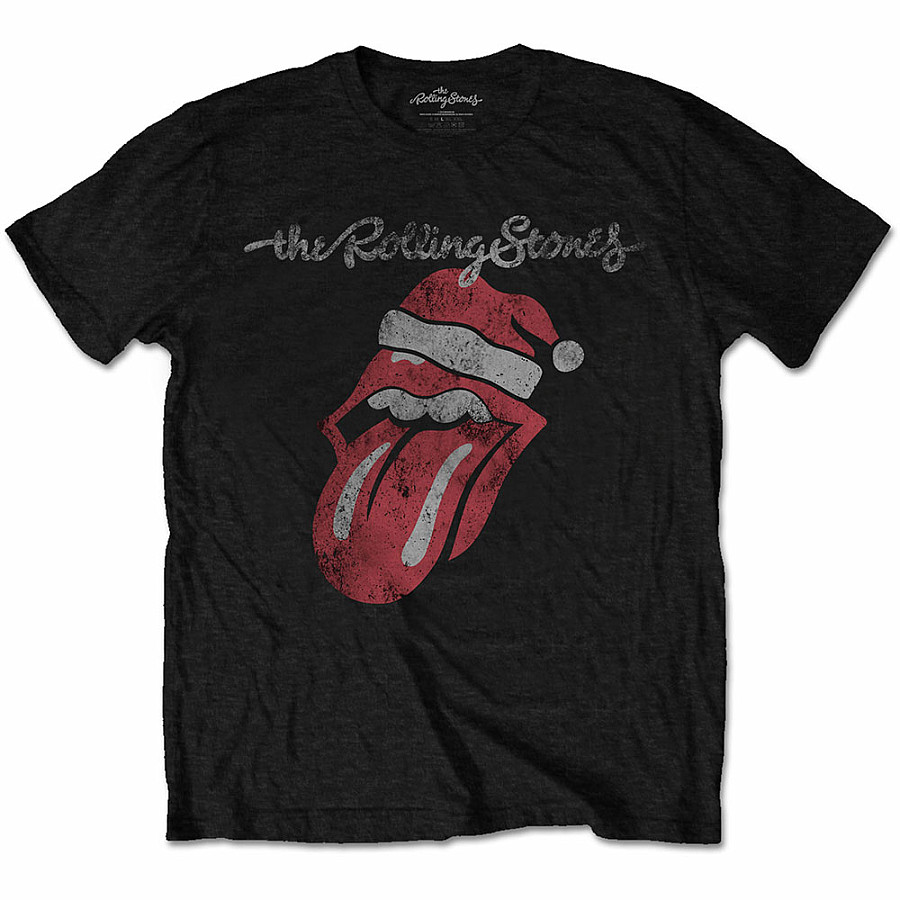 Rolling Stones tričko, Santa Lick Black, pánské, velikost XXL