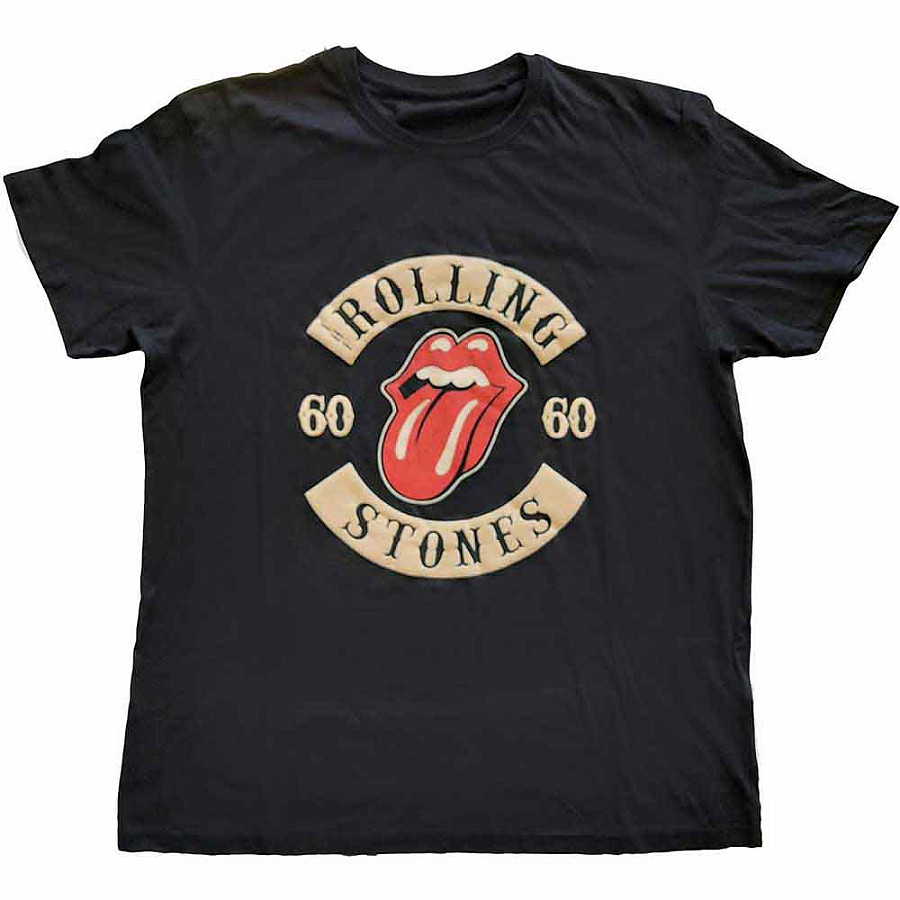 Rolling Stones tričko, Sixty Biker Tongue Black, pánské, velikost S