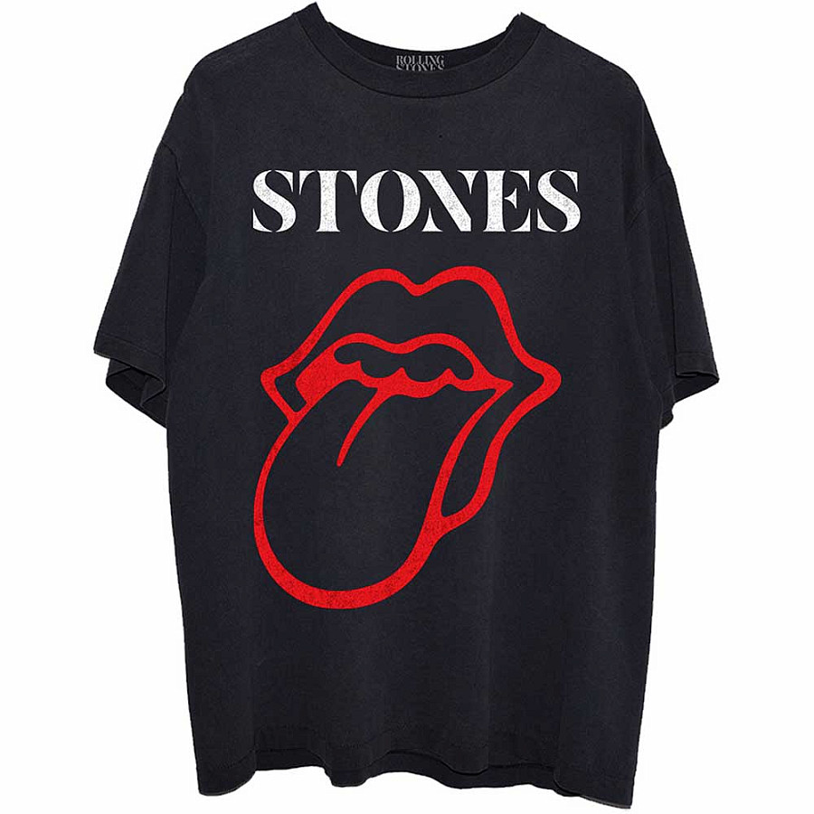 Rolling Stones tričko, Sixty Classic Vintage Tongue Black, pánské, velikost XL