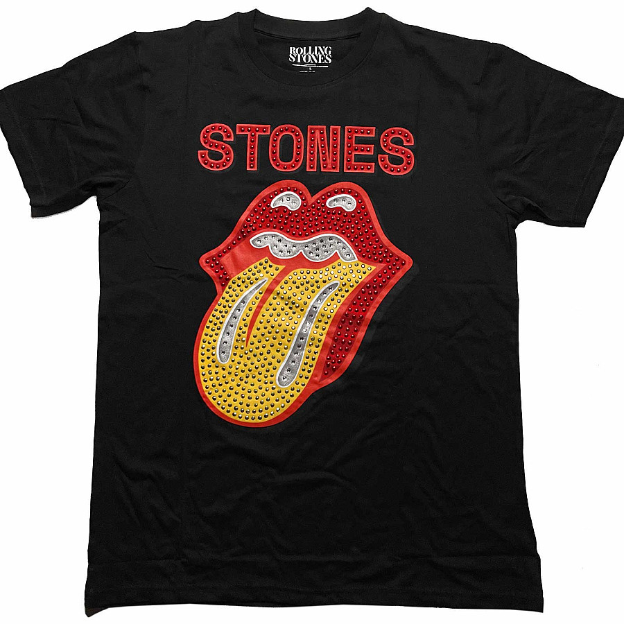 Rolling Stones tričko, Dia Tongue Diamante Black, pánské, velikost L