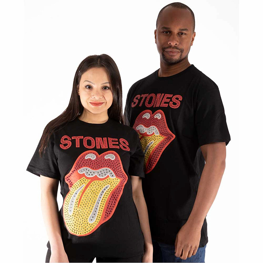 Rolling Stones tričko, Dia Tongue Diamante Black, pánské, velikost M