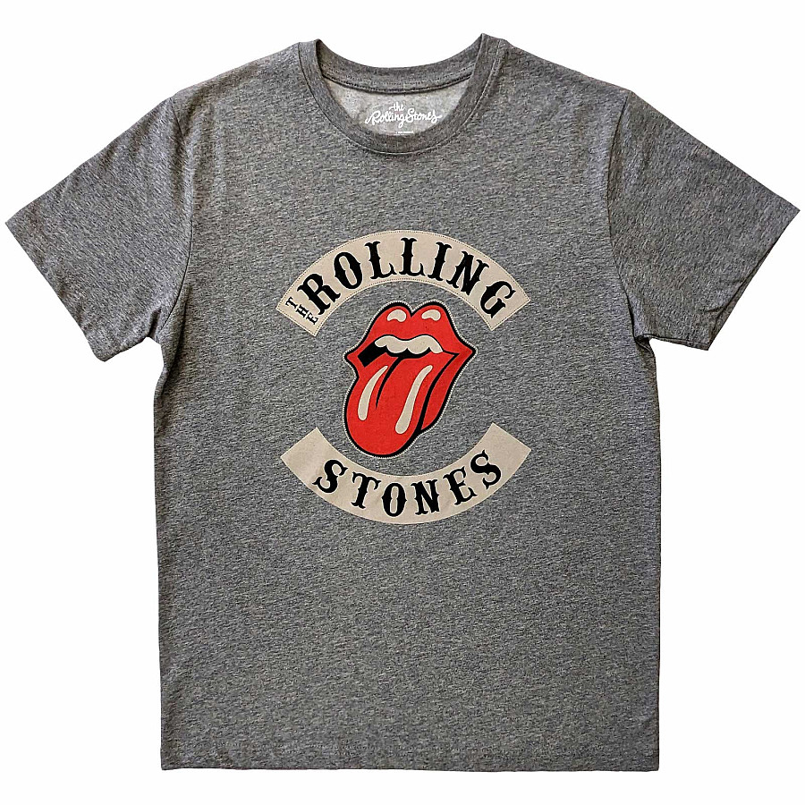 Rolling Stones tričko, Biker Tongue Grey, pánské, velikost L