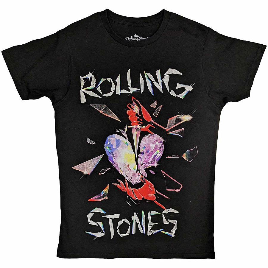 Rolling Stones tričko, Hackney Diamonds Heart Black, pánské, velikost XXL