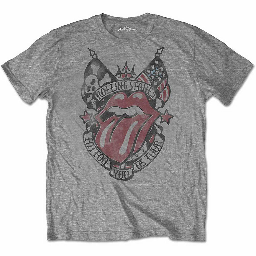 Rolling Stones tričko, Tattoo You US Tour Grey, pánské, velikost XXL