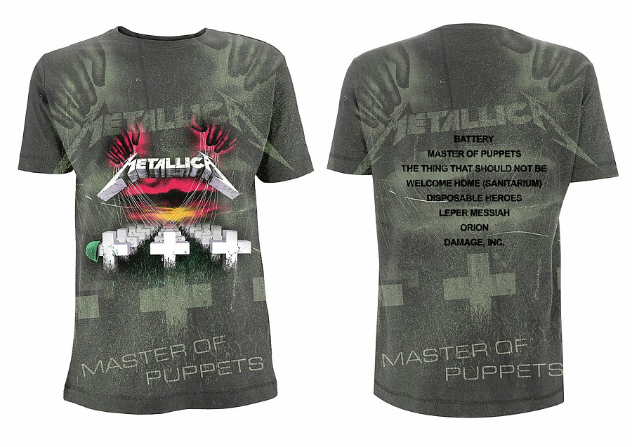 Metallica tričko, Master Of Puppets Charcoal, pánské, velikost S