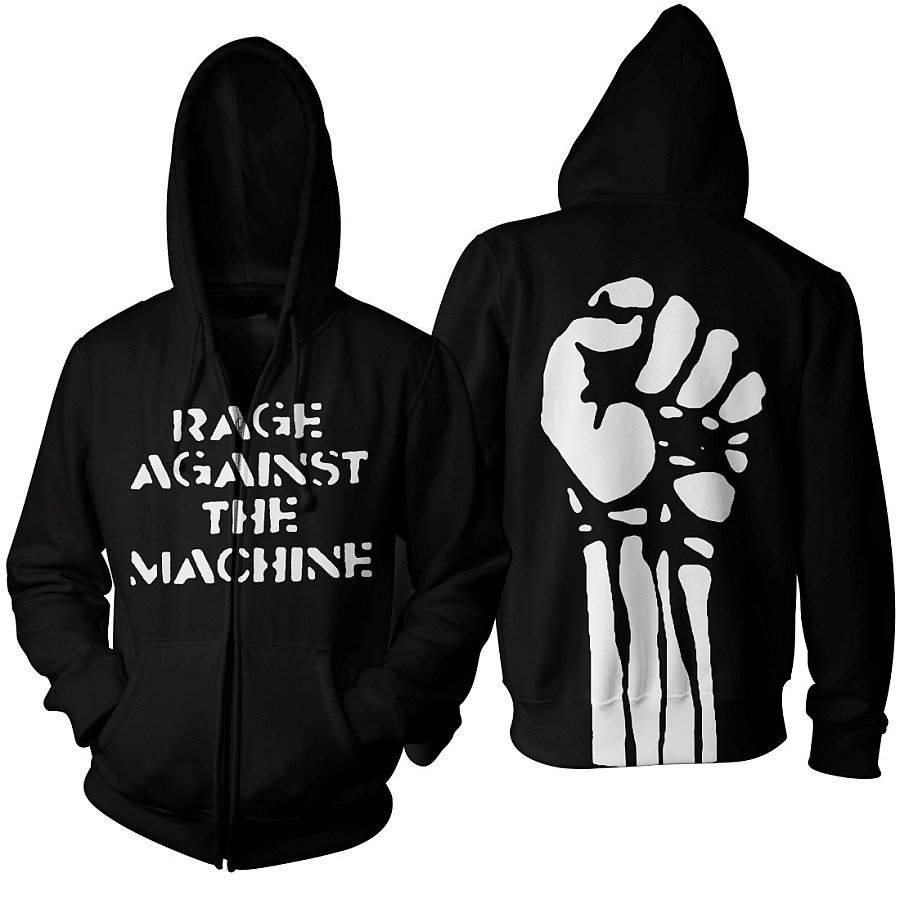 Rage Against The Machine mikina, Large Fist Zip, pánská, velikost S
