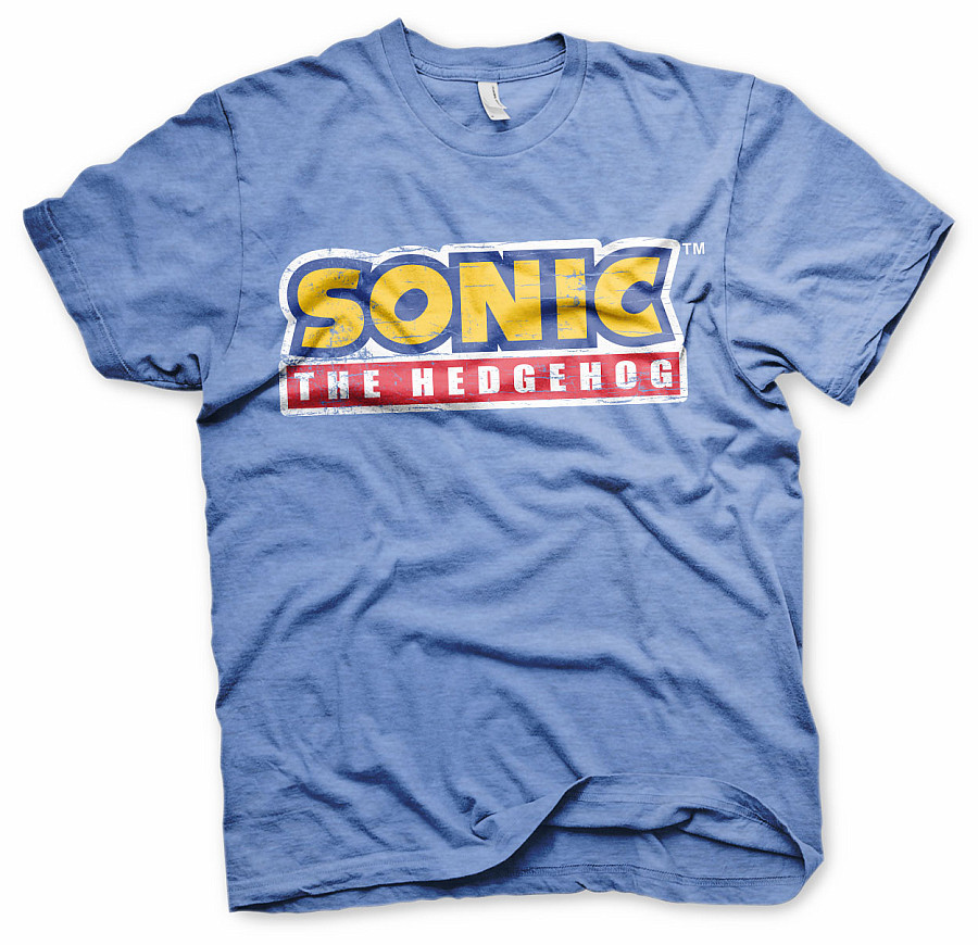 Sonic The Hedgehog tričko, Cracked Logo Blue, pánské, velikost XL