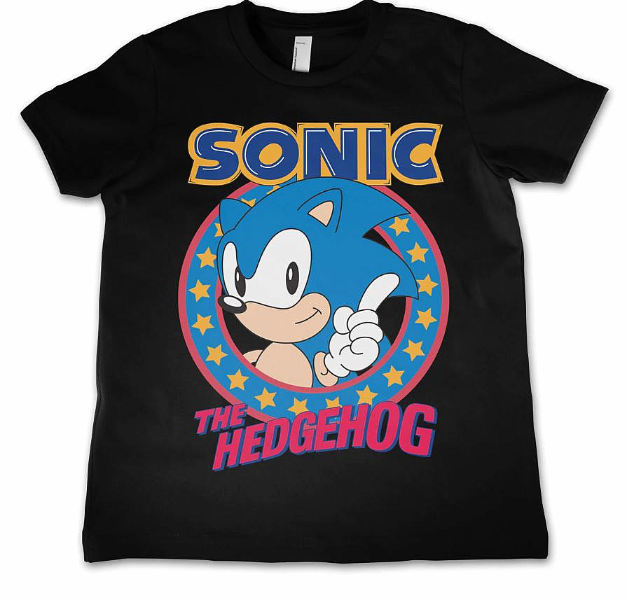 Sonic The Hedgehog tričko, Sonic The Hedgehog Black, dětské, velikost XL velikost XL věk (12 let)