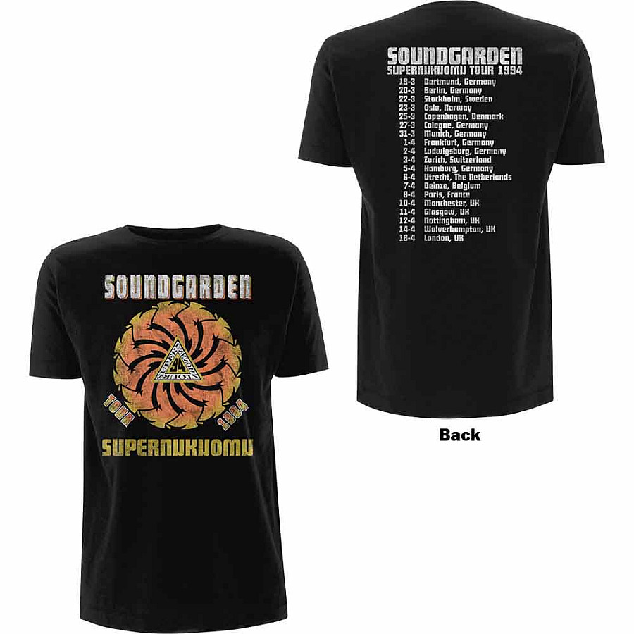 Soundgarden tričko, Superunknown Tour &#039;94 Black, pánské, velikost XXL