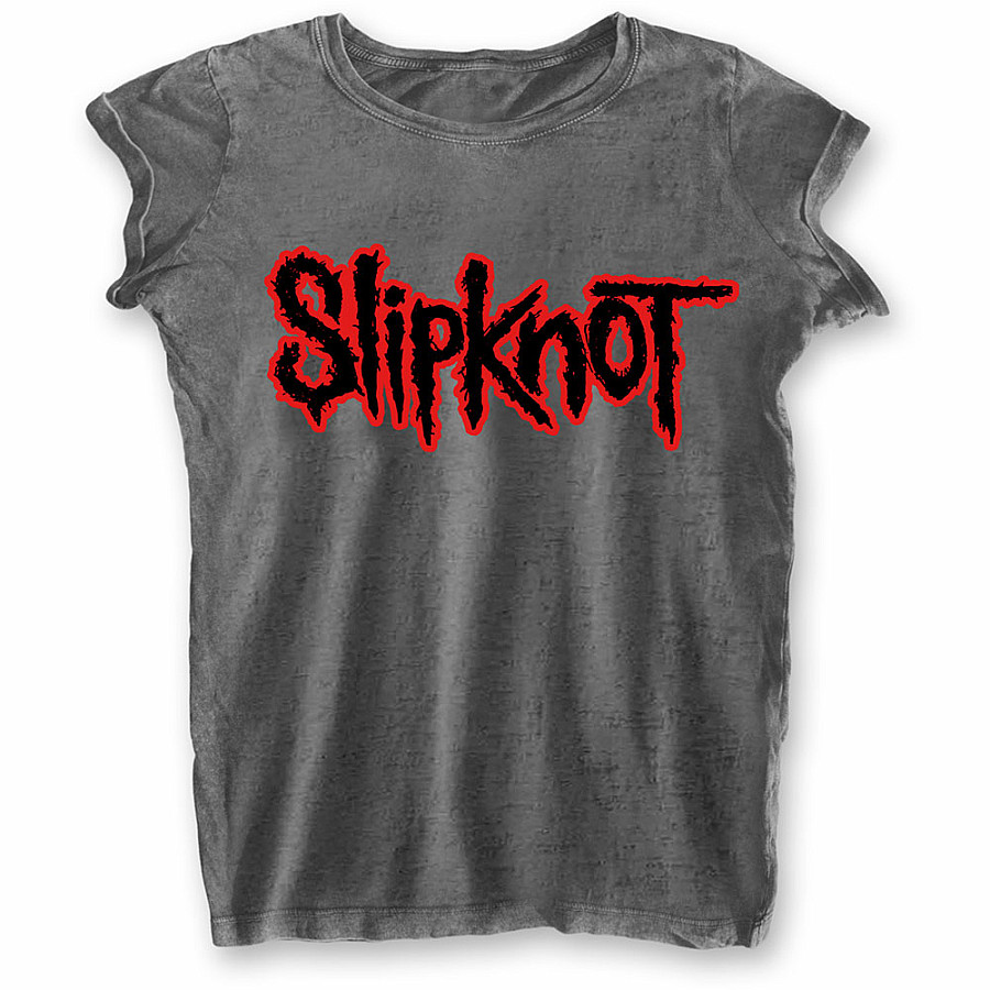 Slipknot tričko, Logo Burnout Grey, dámské, velikost M