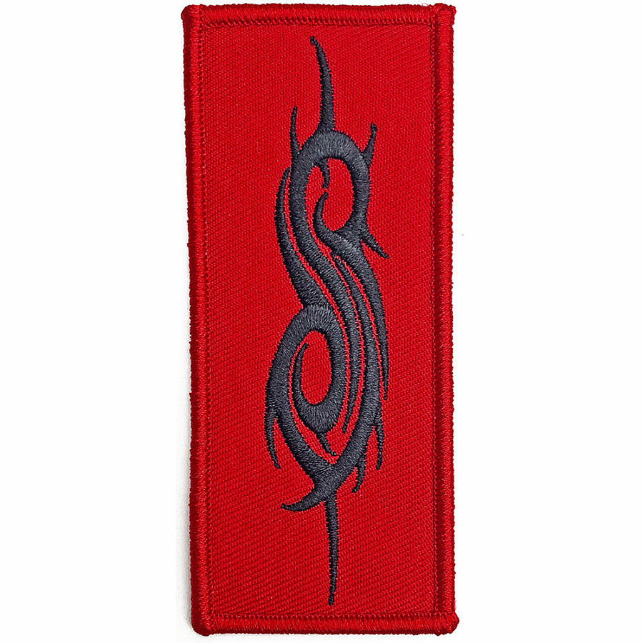 Slipknot tkaná nažehlovačka CO 100x45 mm, Black Tribal Sigil