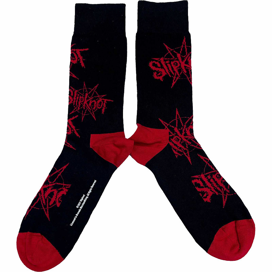 Slipknot ponožky, Logo &amp; Nonagram Black, unisex - velikost 7 až 11