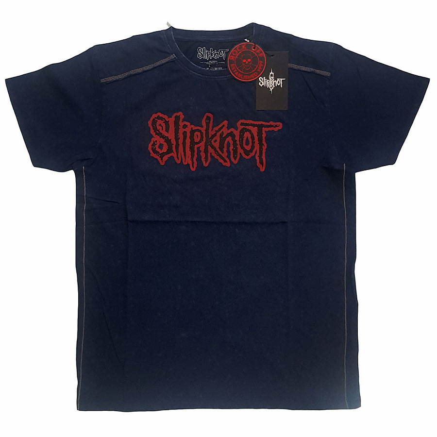 Slipknot tričko, Logo Snow Washed Blue, pánské, velikost M