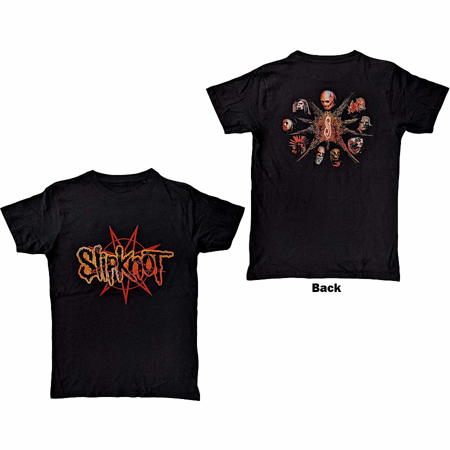 Slipknot tričko, The End So Far Pentagram Heads BP Black, pánské, velikost XL