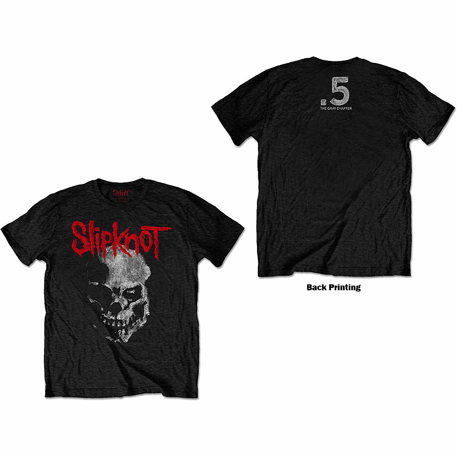 Slipknot tričko, Gray Chapter Skull BP Black, pánské, velikost L
