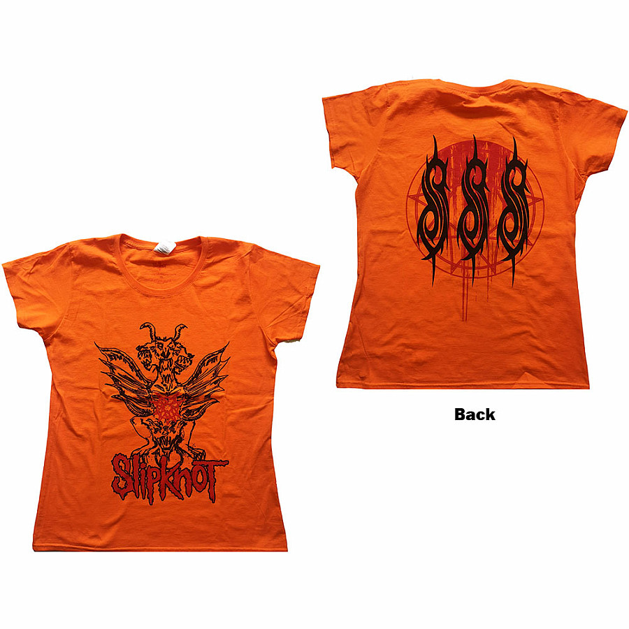 Slipknot tričko, Winged Devil Girly BP Orange, dámské, velikost XL