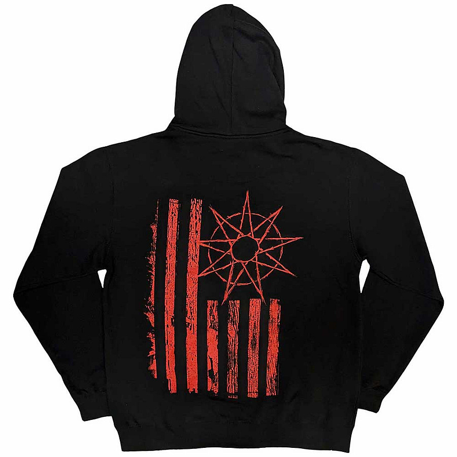 Slipknot mikina, 9-Point Flag Zipped BP Black, pánská, velikost S