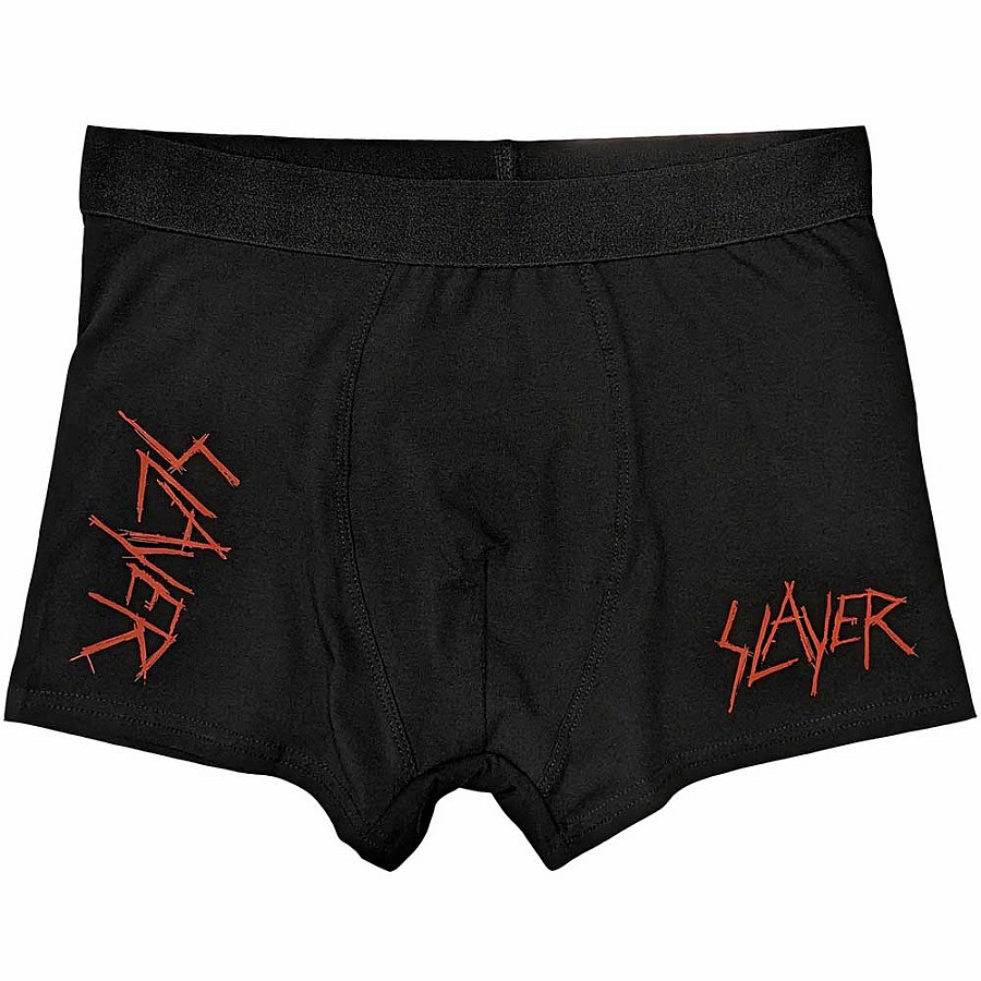 Slayer boxerky CO+EA, Scratchy Logo Black, pánské, velikost XXL