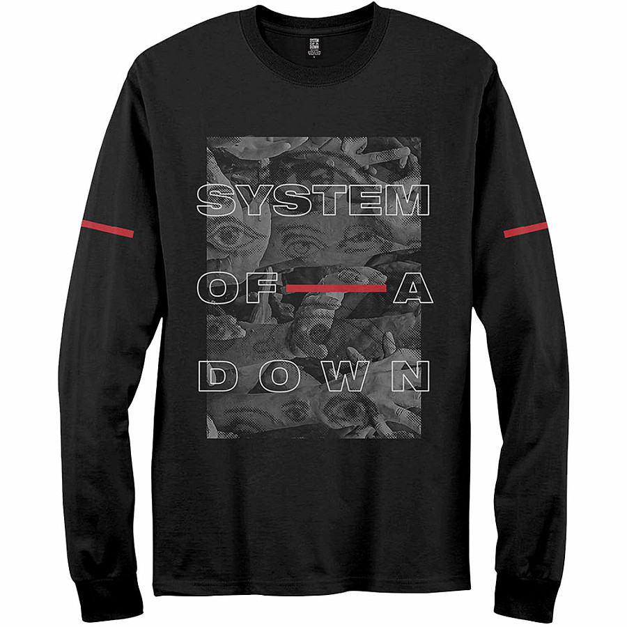 System Of A Down tričko dlouhý rukáv, Eye Collage, pánské, velikost S
