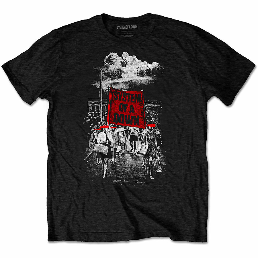 System Of A Down tričko, Banner Marchs Black, pánské, velikost XL