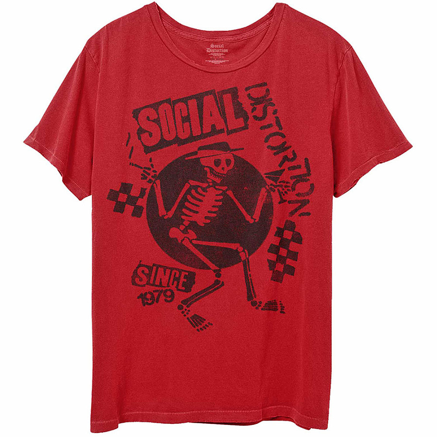 Social Distortion tričko, Speakeasy Checkerboard Red, pánské, velikost XL