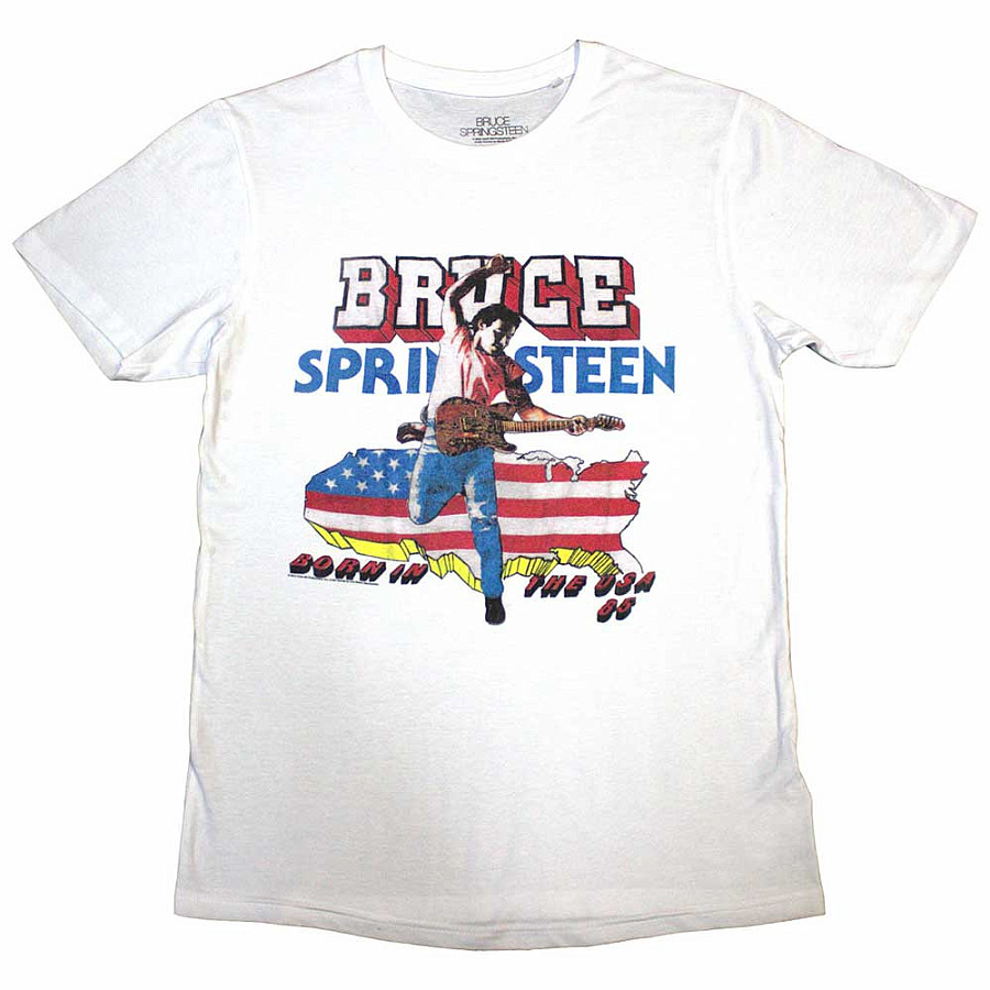 Bruce Springsteen tričko, Born in The USA &#039;85 White, pánské, velikost XL