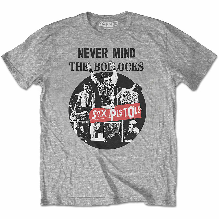 Sex Pistols tričko, Never Mind The Bollocks Grey, pánské, velikost XL
