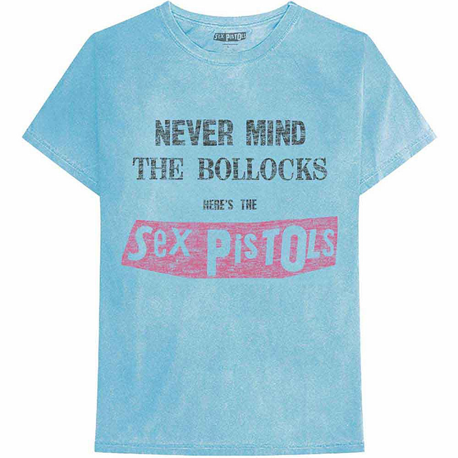 Sex Pistols tričko, NMTB Distressed Dye Wash Blue, pánské, velikost L