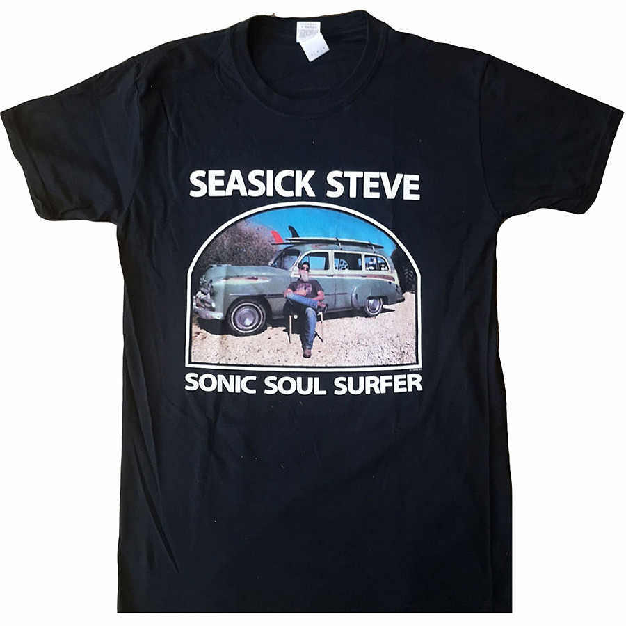 Seasick Steve tričko, Full Colour Sonic Soul Surfer BP Black, pánské, velikost XL