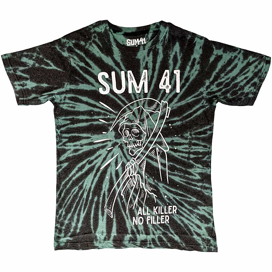 Sum 41 tričko, Reaper Eco Dip Dye Green, pánské, velikost M