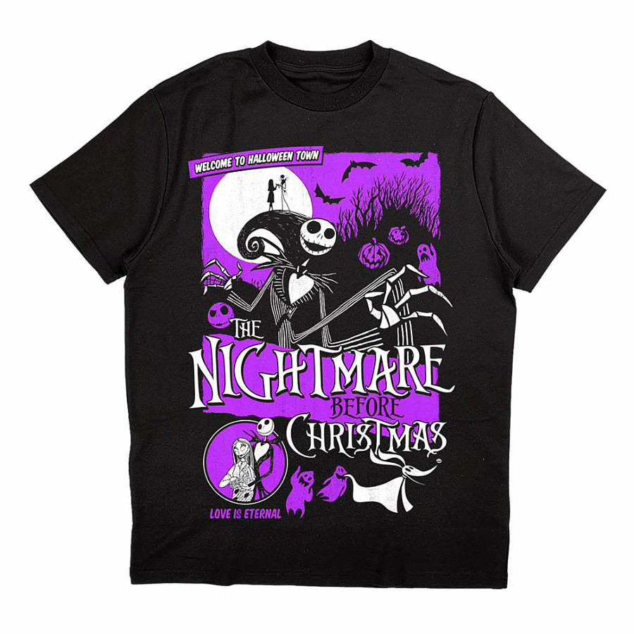 The Nightmare Before Christmas tričko, Welcome To Halloween Town, pánské, velikost M