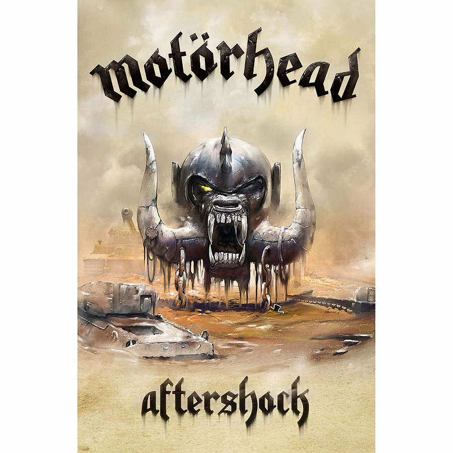 Motorhead textilní banner 68cm x 106cm, Aftershock