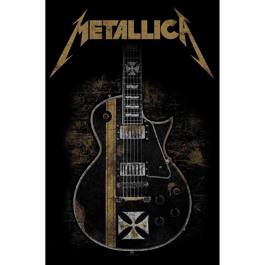 Metallica textilní banner 70cm x 106cm, Hetfield Guitar Black
