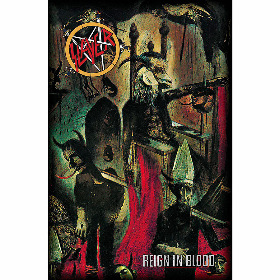 Slayer textilní banner 68cm x 106cm, Reign In Blood