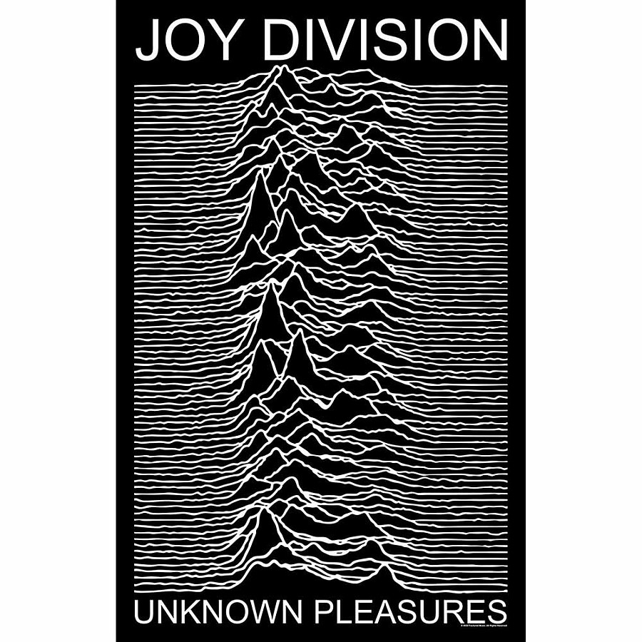 Joy Division textilní banner 70cm x 106cm, Unknown Pleasures