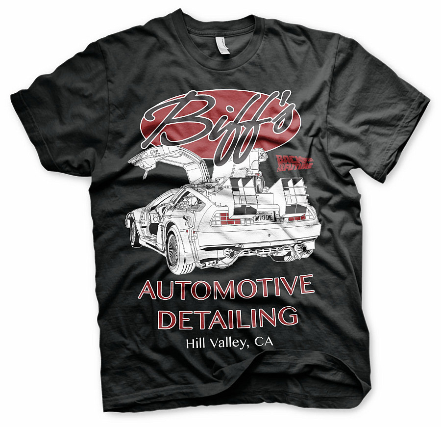 Back to the Future tričko, Biff&#039;s Automotive Detailing, pánské, velikost L