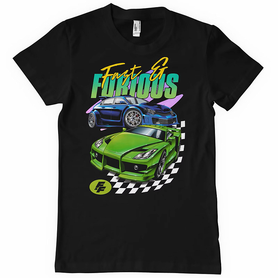 Fast &amp; Furious tričko, Shining Cars Black, pánské, velikost S