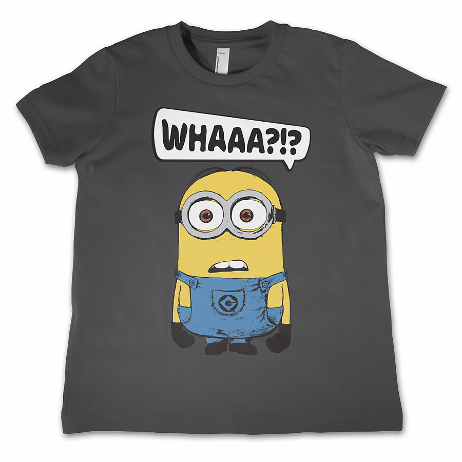 Despicable Me tričko, Whaaa?!? Kids Dark Grey, dětské, velikost L velikost L věk (10 let)