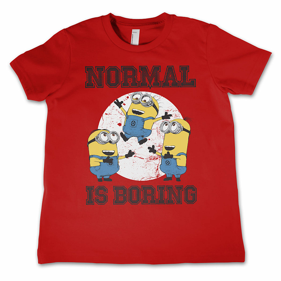 Despicable Me tričko, Normal Life Is Boring Kids Red, dětské, velikost S velikost S věk (6 let)