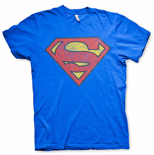 Superman tričko, Washed Shield, pánské, velikost L