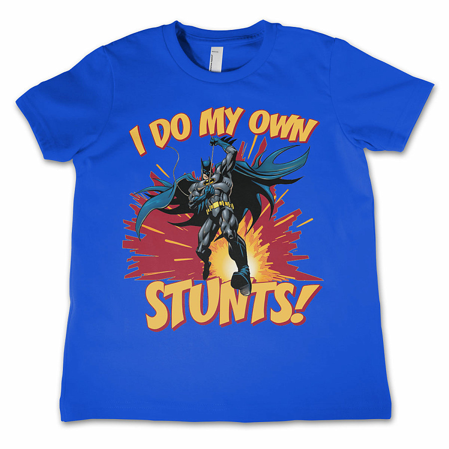 Batman tričko, I Do My Own Stunts Blue, dětské, velikost L velikost L věk (10 let)