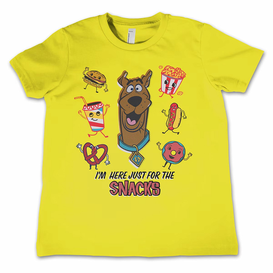 Scooby Doo tričko, I&#039;m Here Just For The Snacks Yellow, dětské, velikost M dětská velikost M (8 let)