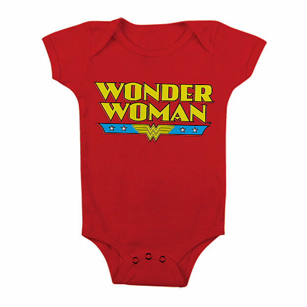 Wonder Woman kojenecké body tričko, Logo Red, dětské, velikost M velikost M (6 měsíců)