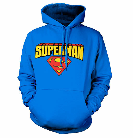 Superman mikina, Blockletter Logo, pánská, velikost S