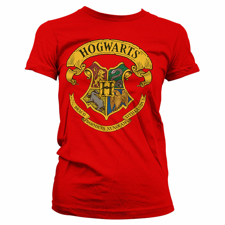 Harry Potter tričko, Hogwarts Crest Girly, dámské, velikost L