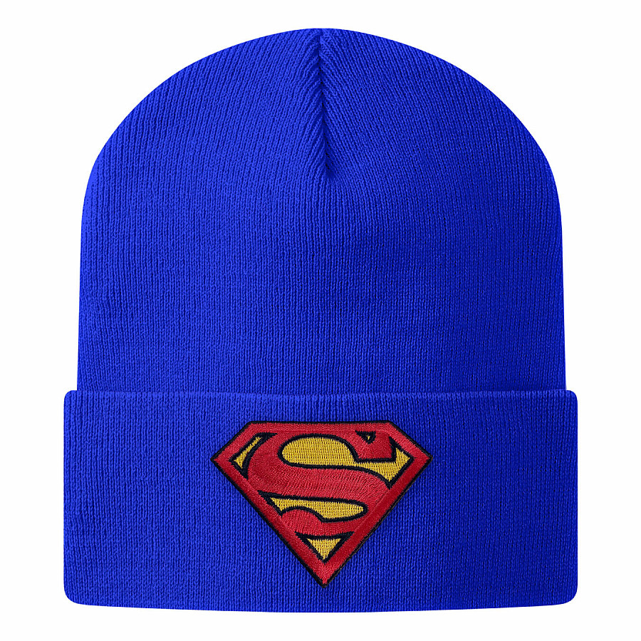 Superman zimní kulich, Organic Cotton Onesize Blue