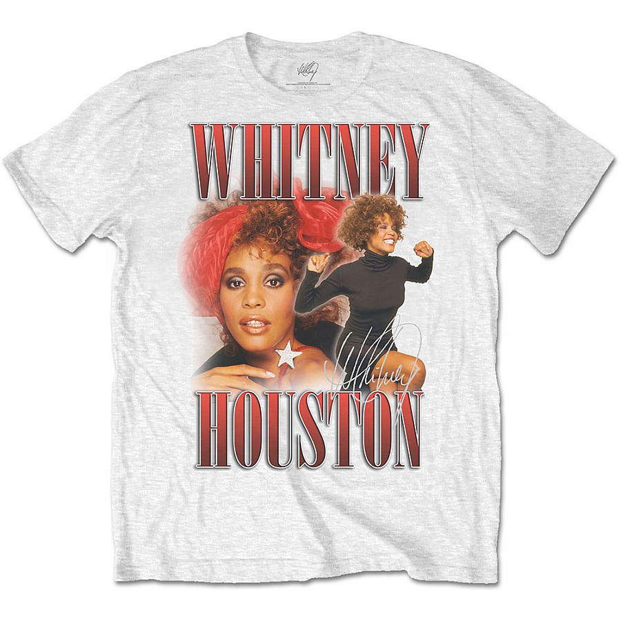 Whitney Houston tričko, 90s Homage White, pánské, velikost XXL