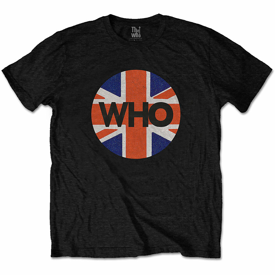 The Who tričko, Union Jack Circle Black, pánské, velikost S