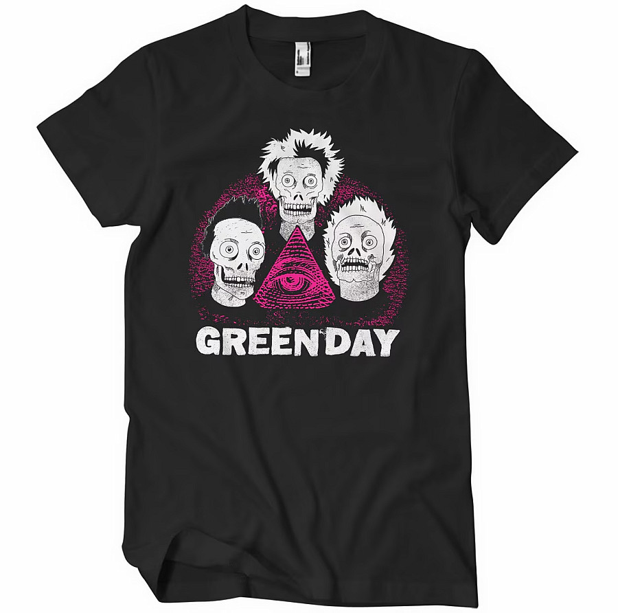 Green Day tričko, Skulls Black, pánské, velikost L