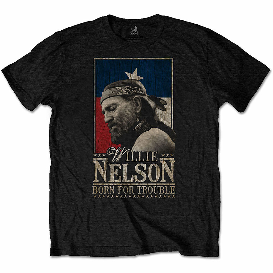 Willie Nelson tričko, Born For Trouble, pánské, velikost S